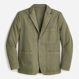 J. Crew Garment-dyed Cotton-Linen Chino Suit Jacket Thyme Green